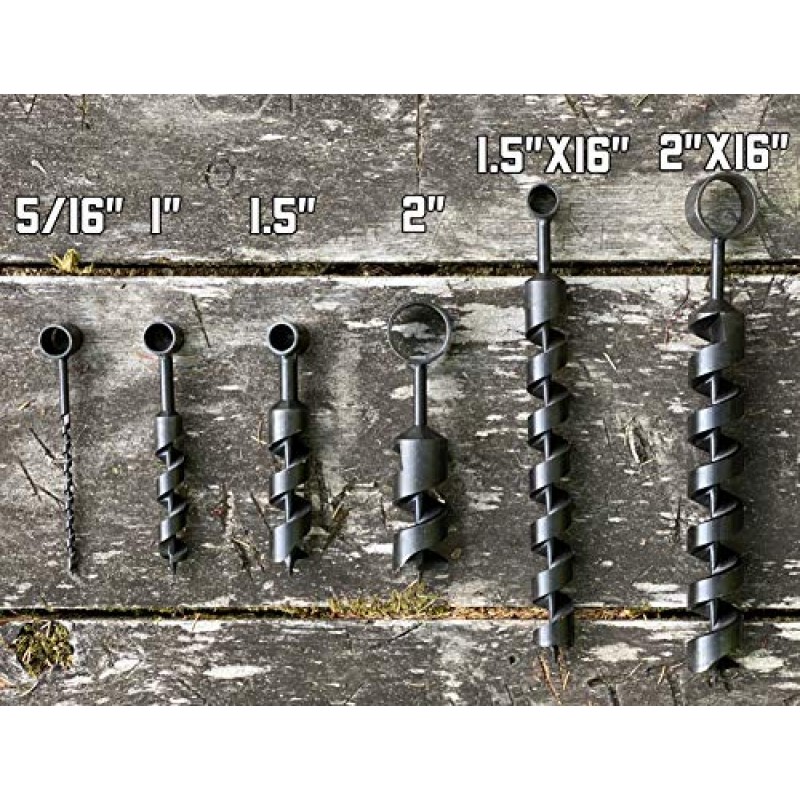 벌새 - Bushcraft 및 캠핑용 5/16 x 8인치 스카치 아이 우드 오거 드릴 비트 | 핸드 오거 | Bushcraft 배낭용 | 생존 또는 캠핑 장비 팩에 완벽한 추가