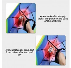 3 팩 낚시 우산 모자, 탄성 밴드가 있는 머리 우산, 낚시 원예 캠핑 야외 활동을 위한 조정 가능한 무지개 우산 모자, 어린이 여성 남성을 위한 모자 우산 태양 비 보호