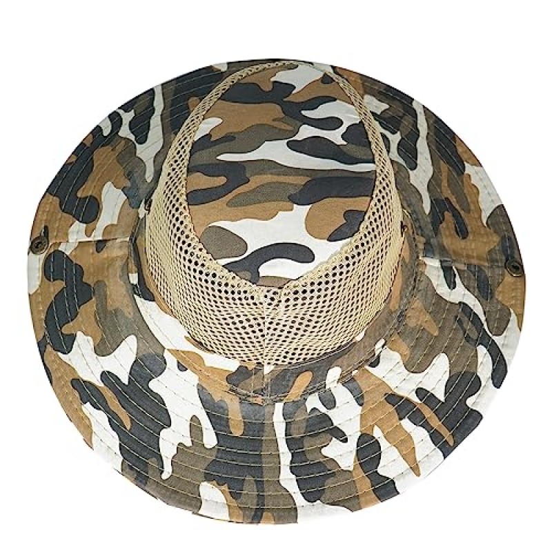 Heyjoin Tactical Boonie Sun Hat 카모 카우보이 모자 하이킹 캠핑 낚시