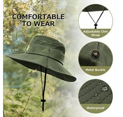 Surblue Boonie Hat 야외 태양 모자 사냥 캠핑을위한 방수 낚시 모자