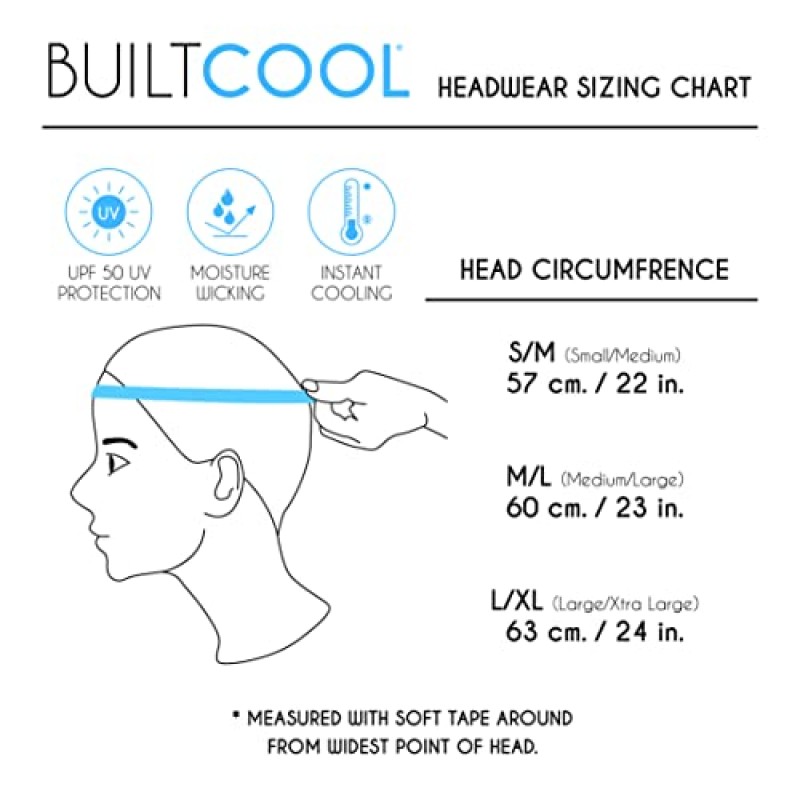 BUILTCOOL 성인 냉각 버킷 캡 – Boonie Hat, 사냥, 낚시, 하이킹 및 카약을 위한 방수 자외선 차단