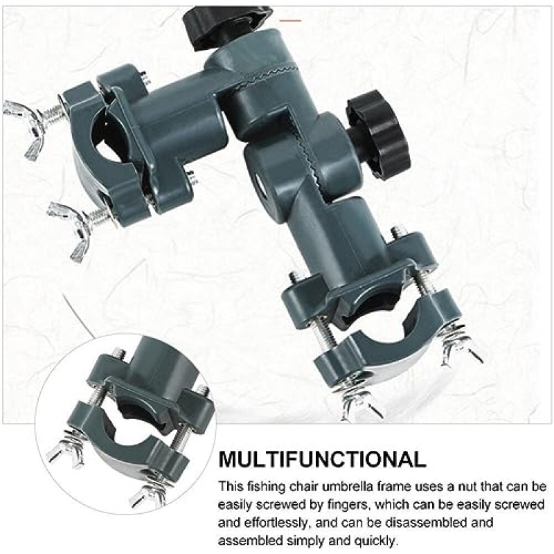 Cabilock 낚시 우산 스탠드 낚시 액세서리 금속 홀더 회전 악센트 의자 낚시 파라솔 브래킷 비치 파라솔 홀더 야외 우산 클램프 낚시 의자 스탠드 파라솔 스탠드