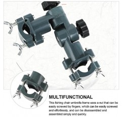 Cabilock 낚시 우산 스탠드 낚시 액세서리 금속 홀더 회전 악센트 의자 낚시 파라솔 브래킷 비치 파라솔 홀더 야외 우산 클램프 낚시 의자 스탠드 파라솔 스탠드