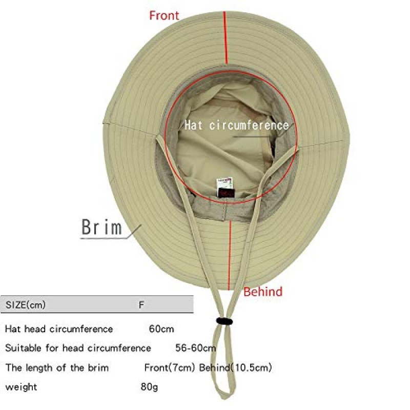 SYcore 야외 양동이 모자 와이드 브림 자외선 차단 태양 모자 여성용 남성용 경량 조절 어부 모자