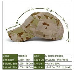 Masktide Mens Camo 야구 모자 (미국 국기 포함) 미국 패치 전술 운영자 애국 모자 미 육군 군사 OCP 공 모자