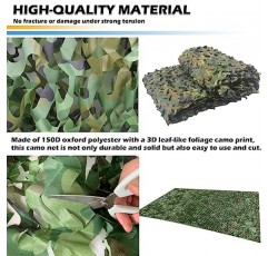 Hausleaf Camo Netting, 5x16.4ft 위장 그물 벌크 롤 양산 그늘 천 사냥 슈팅 군사 테마 파티 장식