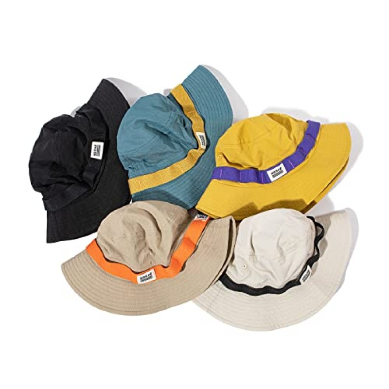 Clakllie unisex boonie hat 버킷 모자 스트링 와이드 브림 하이킹 낚시 모자 uv 자외선 차단 사파리 캡 정글 캡