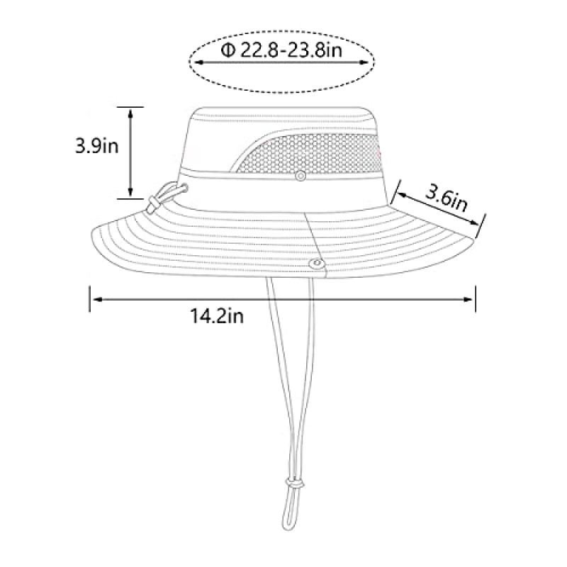 3 팩 Mens Boonie Sun Hat UV 보호 야외 버킷 낚시 모자 하이킹 사파리 및 원예용