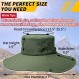 【오버사이즈 XXL】 남성용 선햇, 【UPF50+방수 챙 넓은 챙】 Boonie-Hat Sun-Hat Fishing-Hat for Safari Hiking Beach Garden