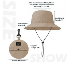 센추리 스타 접이식 양동이 모자 Packable Sun Hat 여성 남성 자외선 차단 하이킹 낚시 비 모자 야외 부족