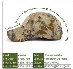 Masktide Mens Camo 야구 모자 (미국 국기 포함) 미국 패치 전술 운영자 애국 모자 미 육군 군사 OCP 공 모자