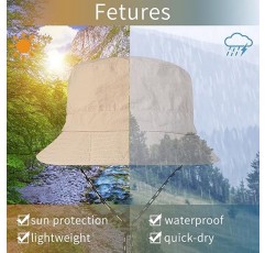 Rooyvany 2 팩 버킷 태양 모자 여성용 및 남성용, 낚시/캠핑/원예용 경량/빠른 건조/방수 낚시 모자