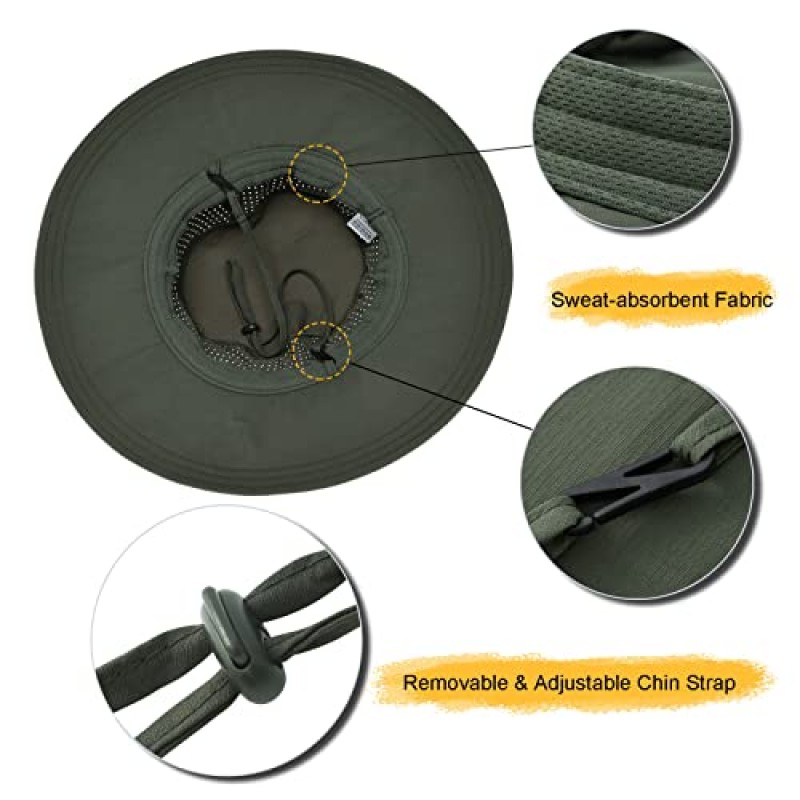 FEICUI 야외 태양 모자 남성 여성 경량 양동이 모자 낚시 캠핑 하이킹 정원을위한 통기성 Boonie 모자