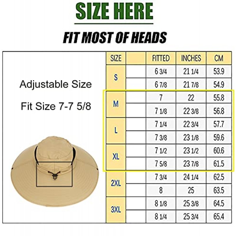 Leotruny 여성 낚시, 하이킹, 캠핑을 위한 슈퍼 와이드 챙 태양 모자 UPF50 + 방수 버킷 모자