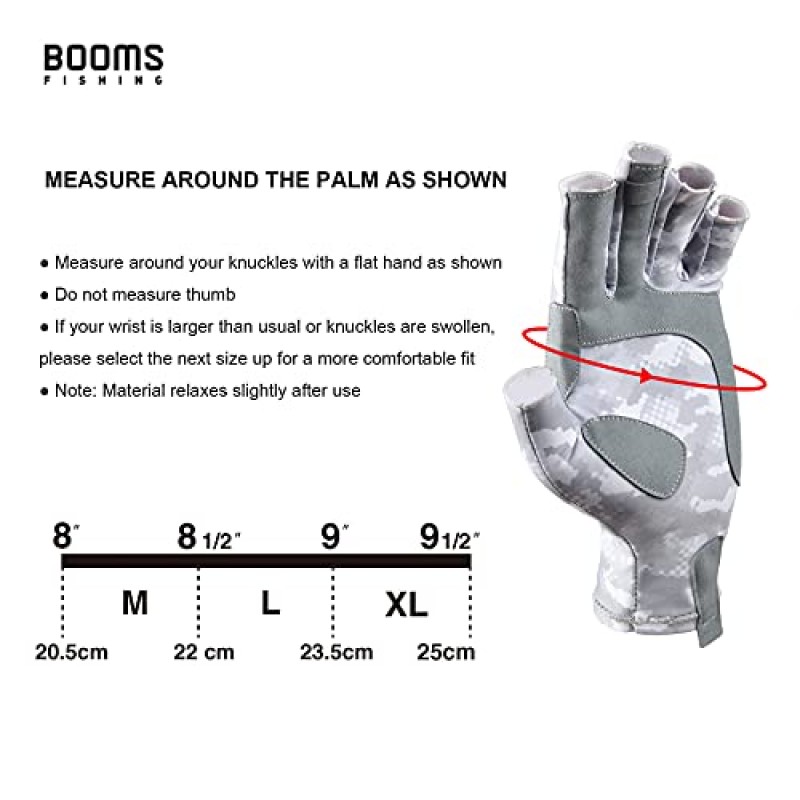 붐 낚시 FG2 낚시 장갑, UPF50+ 자외선 차단 장갑, 남성 여성 낚시, 카약, 하이킹, 운전, 오토바이, 자전거 타기, 사냥, 야외, 캠핑, 조정용 핑거리스 장갑