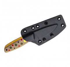 BOKER PLUS BROOK BROWN TROUT 고정 블레이드 야외 캠핑 및 낚시 칼, 여러 가지 색상의 G10 핸들, VG10 강철 블레이드, Kydex 외장 포함