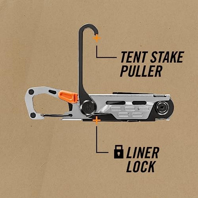 Gerber Gear Stake Out 캠핑 멀티툴, 11-in-1, 그래파이트 [31-003842]