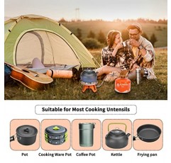 KOMAN 휴대용 캠핑 스토브, 피에조 점화 기능이 있는 배낭형 스토브, 호스가 있는 부탄 스토브, 여행용 조절 가능한 버너가 있는 야외 방풍 캠프 요리 스토브, 하이킹(용기통은 포함되지 않음)