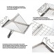 바베큐 야외 하이킹을위한 휴대용 캠핑 토스터 스테인레스 스틸 캠프 로스터 접이식 그릴 랙