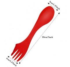 Mudder 27 조각 캠핑 Tritan Sporks 플라스틱 3 in 1 스푼 포크 및 나이프기구 키트 피크닉, 야외 활동, 9 가지 색상