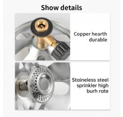 휴대용 캠핑 스토브 버너, 1LB 프로판 어댑터 및 연료 캔 캐니스터 스탠드가 포함된 2 in 1 캠핑 스토브, 휴대용 가방이 포함된 경량 하이킹 스토브, 야외 요리용 소형 프로판 캠프 스토브