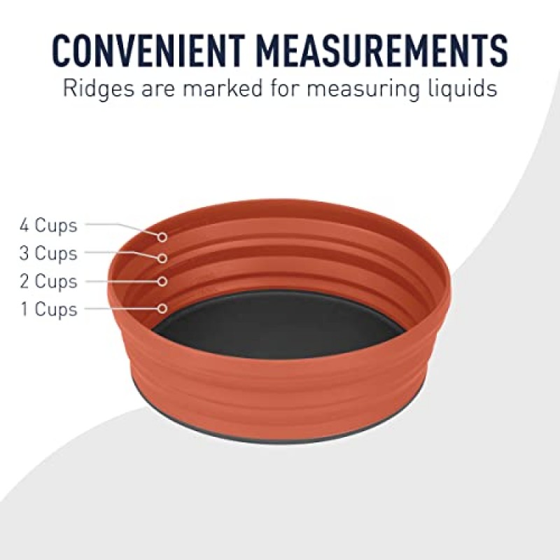 Sea to Summit X-Bowl 접이식 실리콘 캠핑 접시, XL(38 fl oz)