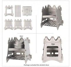 ATiAP 초경량 티타늄 장작 난로 야외 캠핑 다중 연료 알코올 스토브 바베큐 스토브 WS009ST-Ti (다기능 장작 난로)