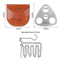 OAMCE 캠핑 삼각대 보드 - 스테인레스 스틸 지지판과 야외 행 냄비 요리를 위한 조절 가능한 체인을 사용하여 나뭇가지를 요리용 캠프파이어 삼각대로 전환