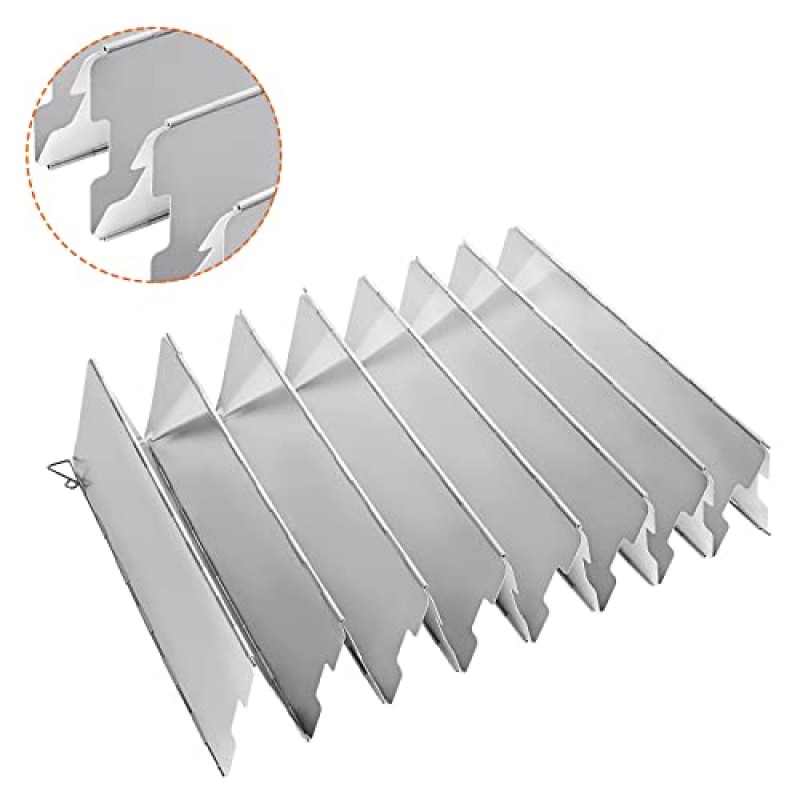 2 팩 접이식 야외 스토브 윈드스크린, 16 플레이트 알루미늄 캠핑 스토브 윈드스크린 휴대용 가방 포함, 캠핑 피크닉, 배낭 여행, 요리용 스토브 윈드스크린
