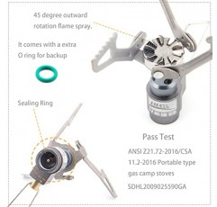 BRS 스토브 BRS 3000T 스토브 티타늄 초경량 배낭 스토브 휴대용 프로판 캠핑 스토브 가스 버너 캠프 스토브 전용 26g(추가 O 링 포함)(BRS-3000T 스토브)