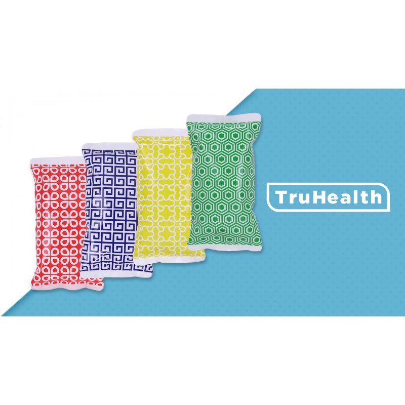 점심 가방용 TruHealth 아이스팩 - 쿨러 및 도시락용 재사용 가능한 아이스팩 - 캠핑, 비치백, 피크닉, 부상을 위한 오래 지속되는 경량의 부드러운 젤 아이스팩 - 4개 팩