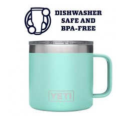 YETI Rambler 14온스 머그, 진공 단열, 스테인리스 스틸, MagSlider 뚜껑 포함, 스테인리스