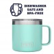 YETI Rambler 14온스 머그, 진공 단열, 스테인리스 스틸, MagSlider 뚜껑 포함, 스테인리스