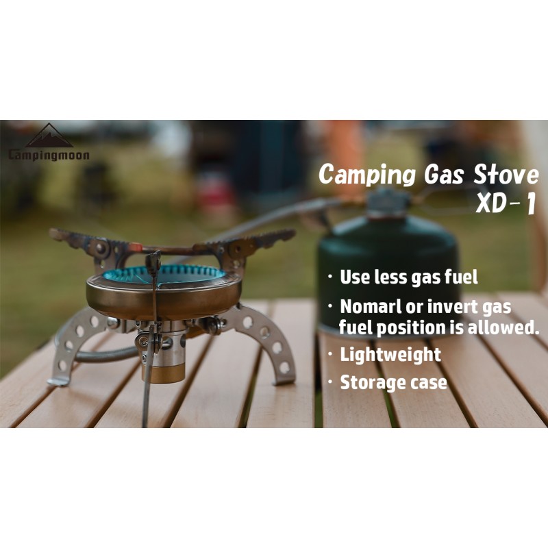 CAMPINGMOON 원격 스토브 EN417 Lindal Valve XD-1 용 예열 튜브 및 반전 홀더가있는 휴대용 캠핑 겨울 배낭 터보 스토브