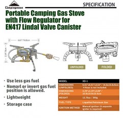 CAMPINGMOON 원격 스토브 EN417 Lindal Valve XD-1 용 예열 튜브 및 반전 홀더가있는 휴대용 캠핑 겨울 배낭 터보 스토브