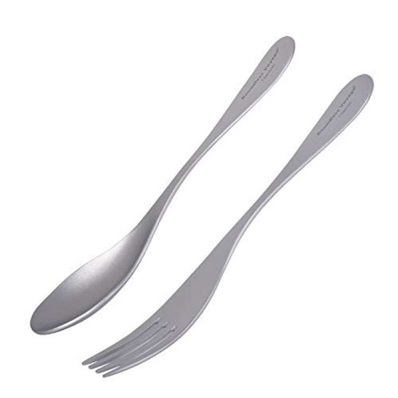 무한 항해 티타늄 식기 캠핑 스푼 포크 젓가락 세트 피크닉 여행 하이킹을위한 초경량 야외 Flatware 조리기구