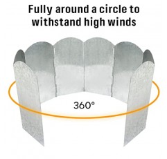 KOMCLUB 접이식 캠핑 스토브 윈드스크린 야외 바람 차단기 8 플레이트 업그레이드된 더 두꺼운 경량 소형 캠핑 스토브 휴대용 가방이 포함된 앞유리 휴대용 캠프 스토브 윈드 스크린(30*124CM)