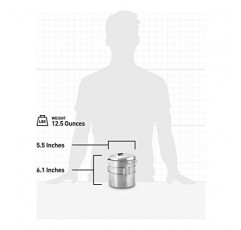솔로 스토브 냄비 1800 스테인레스 스틸 동반자 냄비 배낭 여행을위한 훌륭한 조리기구 캠핑 생존 배낭 여행 주방 및 요리 캠프 파이어 및 모험 하이킹을위한 간단한 장비 세트 및 액세서리