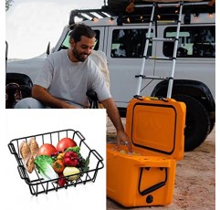 YETI Tundra 50 또는 65와 호환되는 쿨러 바구니, Igloo Cooler 액세서리 Cabela의 60QT, Igloo Cooler 52QT, Ozark Trail 52QT, Pelican Elite(45 & 70) 등과 호환 가능, 음식을 건조하게 유지하는 쿨러.