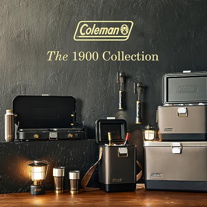 Coleman 1900 컬렉션 3-in-1 프로판 캠핑 스토브, 비교할 수 없는 조명을 갖춘 휴대용 가스 스토브, 주철 철판 및 그릴 그릴, 윈드 가드, 24,000BTU의 전력