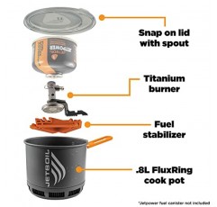 Jetboil Stash 초경량 캠핑 및 백패킹 스토브 요리 시스템