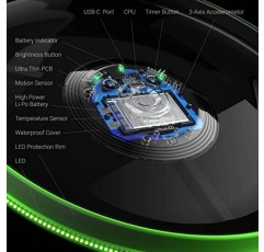 TOSY 특허 부메랑 - 슈퍼 브라이트 LED 3개, 충전식, 자동 조명, 런처 및 플라잉 디스크/프리스비 포함, 완벽한 야외 게임, 남성/소년/청소년/어린이를 위한 생일 및 캠핑 선물