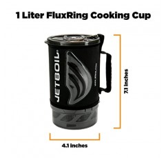 Jetboil Flash Java 키트 실리콘 프렌치 프레스 커피 메이커가 포함된 캠핑 및 배낭 스토브 요리 시스템