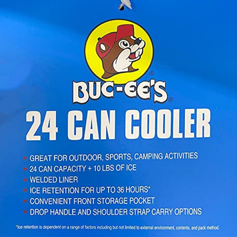 Buc-ees 여행용 쿨러 백 - 캠핑, 피크닉, 바비큐, 하이킹, 해변 도시락용 누수 방지 쿨러 백 - 콜라 24캔용 재사용 가능한 급속 냉동 쿨러 백, 모든 친구와 가족을 위한 냉수 및 점심 식사