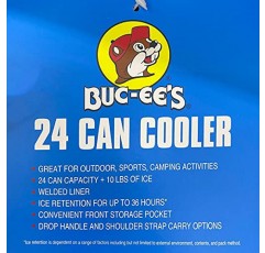 Buc-ees 여행용 쿨러 백 - 캠핑, 피크닉, 바비큐, 하이킹, 해변 도시락용 누수 방지 쿨러 백 - 콜라 24캔용 재사용 가능한 급속 냉동 쿨러 백, 모든 친구와 가족을 위한 냉수 및 점심 식사