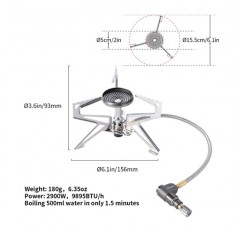 화재 메이플 폴라리스 압력 조절기 스토브 | 휴대용 캠핑 배낭 스토브 | 가볍고 내구성이 뛰어난 캠프 요리 재료 | 바람 방지 제트 버너 | 추운 날씨에도 완벽한 끓임 성능 | (원격 버전)