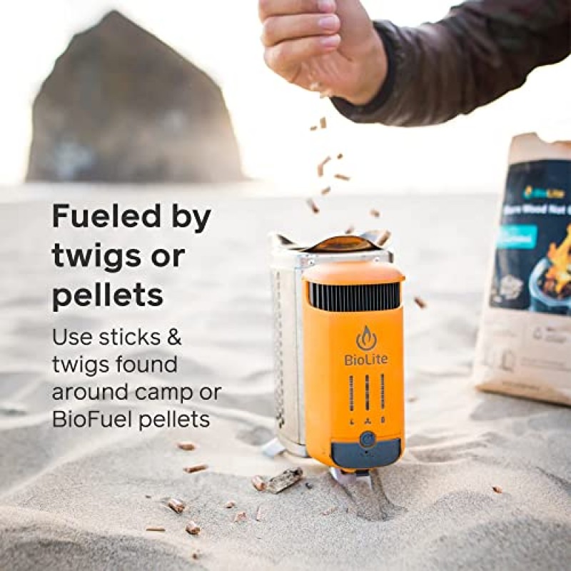 BioLite CampStove 2+ 장작 굽기, 발전 및 USB 충전 캠프 스토브, 스토브만