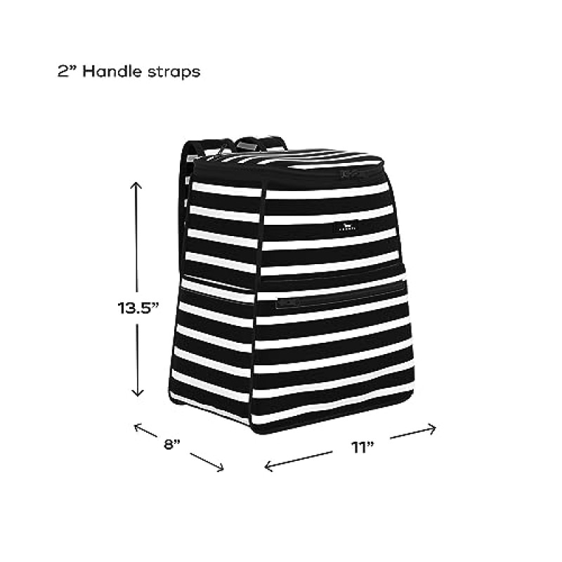 SCOUT Back In Action 백팩 쿨러 - 15캔, 넓은 힌지 지퍼 뚜껑이 있는 절연 쿨러 백, 젖병 가방, 슬립 포켓 2개, 여행용 백팩, 캠핑 액세서리