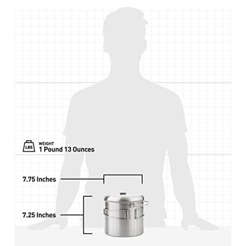 솔로 스토브 냄비 야외 캠프 파이어 용 4000 스테인레스 스틸 캠핑 냄비 배낭 여행을위한 훌륭한 조리기구 장비 주방 Bushcraft 생존 장비 및 요리