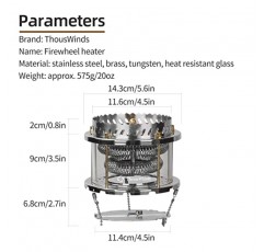 ThousWinds 가스 캠핑 히터, 야외 미니 스토브, 배낭 스토브 휴대용 부탄 스토브 운반 케이스가 있는 경량 하이킹 스토브